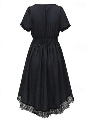 Boho Regular Fit Floral V Neck Short Sleeve Mini Dress - Image 6