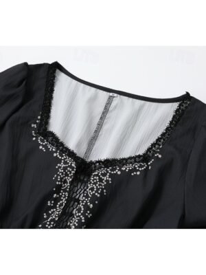 Boho Regular Fit Floral V Neck Short Sleeve Mini Dress - Image 7