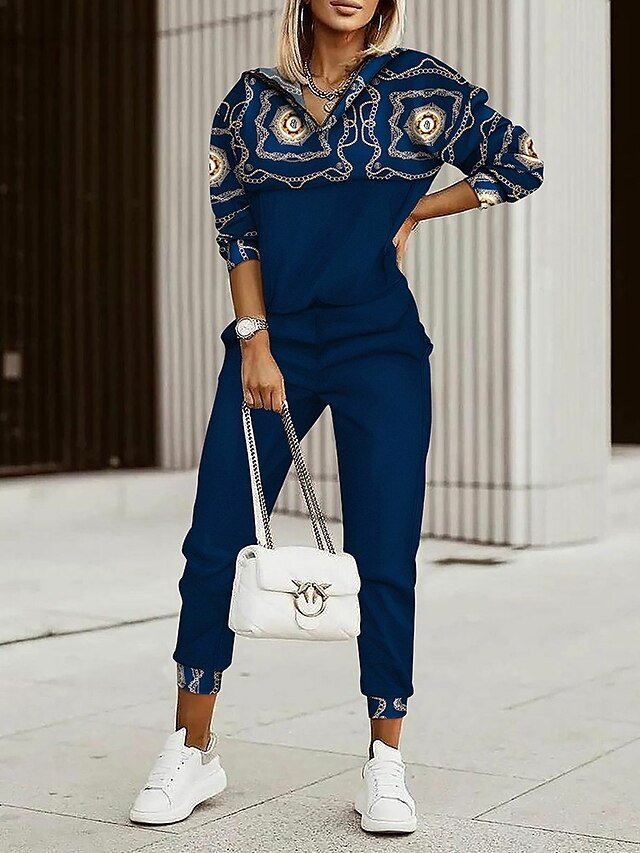 Boho Regular Fit Graphic Hooded Long Sleeve Tracksuit - Image 2