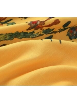 Boho Regular Floral V Neck Short Sleeve Blouse - Image 13