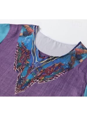 Boho Regular Floral V Neck Short Sleeve Blouse - Image 6