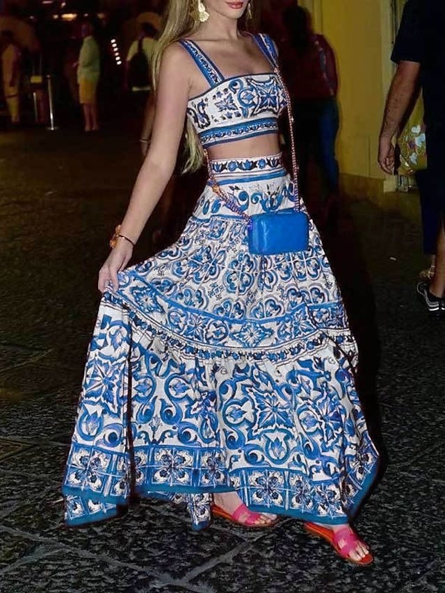 Boho Swing Floral Mid Rise Maxi Skirt - Image 10