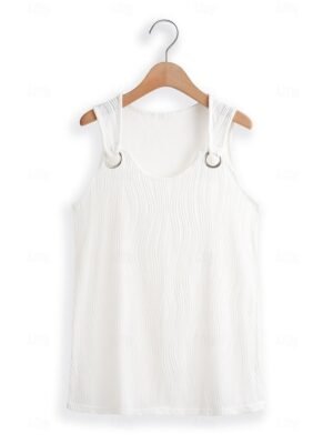 Casual Asymmetrical Striped One-Shoulder Sleeveless Camisole Top - Image 13