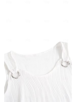 Casual Asymmetrical Striped One-Shoulder Sleeveless Camisole Top - Image 15