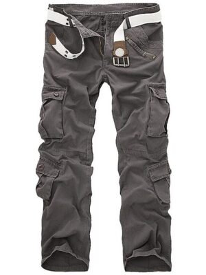 Casual Baggy Micro-Elastic Full Length Cargo Trousers - Image 2