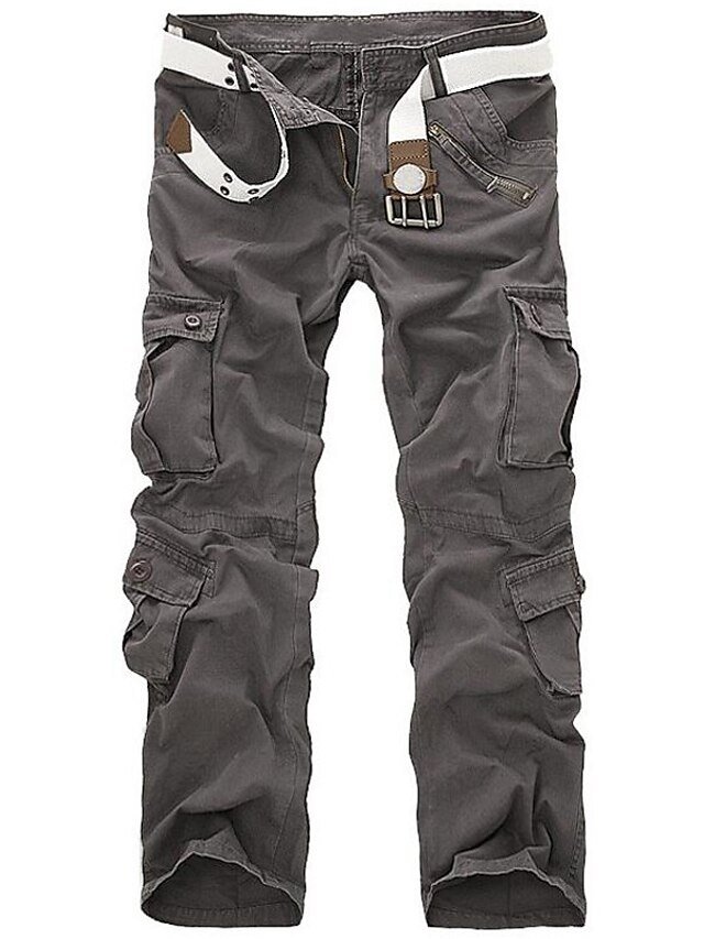 Casual Baggy Micro-Elastic Full Length Cargo Trousers - Image 2