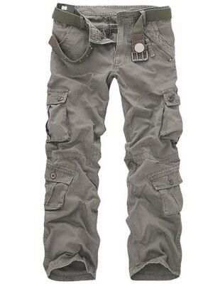 Casual Baggy Micro-Elastic Full Length Cargo Trousers - Image 6