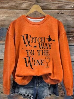 Casual Basic Letter Round Neck Long Sleeve Pullover - Image 1