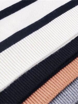 Casual Basic Striped Turtleneck Long Sleeve Knit Jumper - Image 8