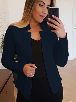 Casual Clean Fit Long Sleeve Cardigan Blazer - Image 15