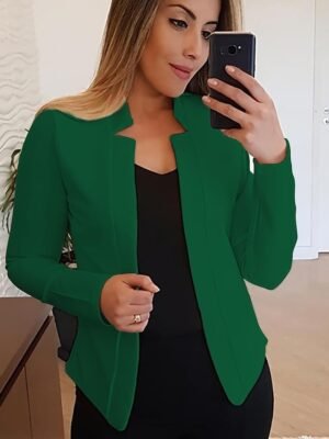 Casual Clean Fit Long Sleeve Cardigan Blazer - Image 17