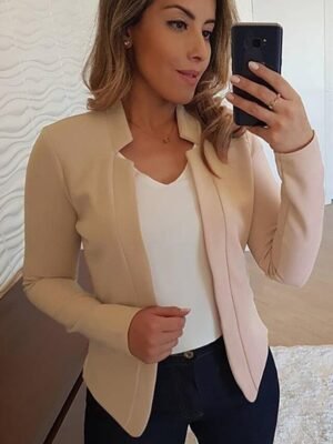 Casual Clean Fit Long Sleeve Cardigan Blazer - Image 9