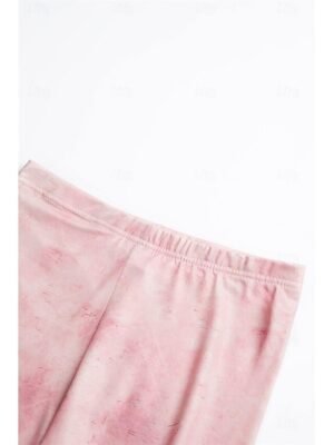 Casual Comfort Floral Print Round Neck Short Sleeve T-Shirt and Shorts Set - Image 8