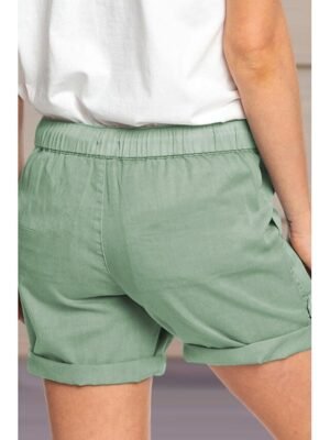 Casual Comfort Plain Elastic Waist Short Shorts - Image 3