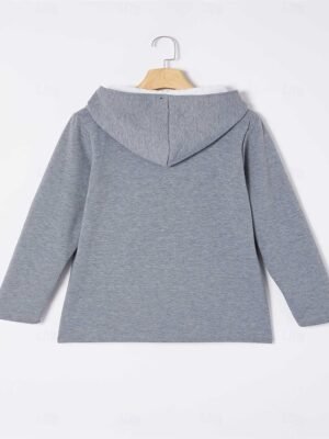 Casual Cozy Phrase Print Hooded Long Sleeve Loungewear Set - Image 12