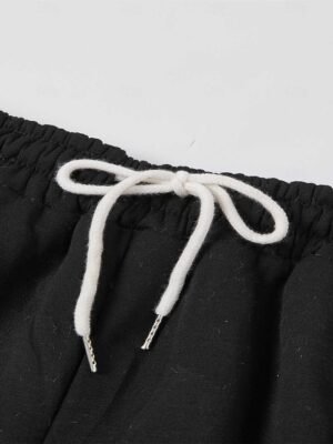 Casual Cozy Phrase Print Hooded Long Sleeve Loungewear Set - Image 25