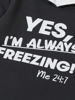 Casual Cozy Phrase Print Hoodie Long Sleeve Two Piece Loungewear Set - Image 16