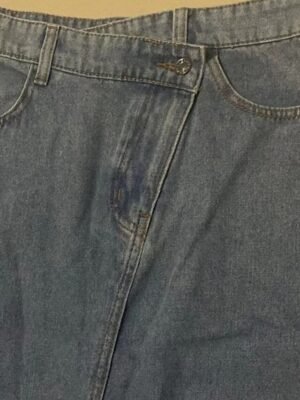 Casual Fashion Plain High Waist Maxi Denim Skirt - Image 5