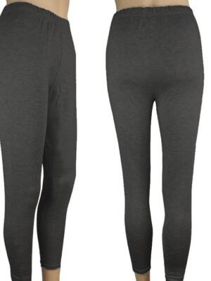 Casual Full Length Plain Mid Waist Leggings - Image 13