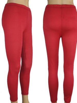 Casual Full Length Plain Mid Waist Leggings - Image 6