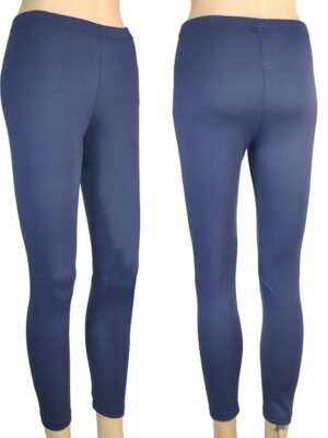 Casual Full Length Plain Mid Waist Leggings - Image 7