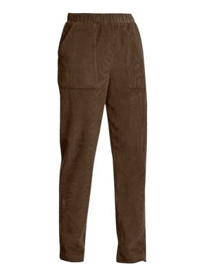 Casual High Waist Corduroy Full Length Chinos - Image 13