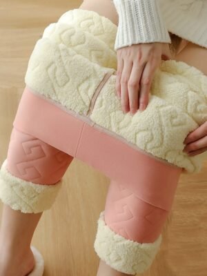 Casual High Waisted Thermal Fleece Lined Sweatpants - Image 2