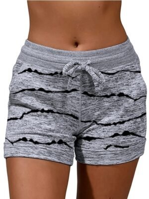 Casual Loose Elastic Waist Lounge Pocket Shorts - Image 6