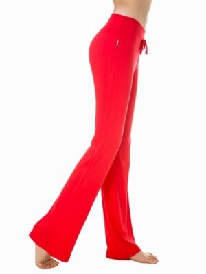 Casual Loose Fit Flare Leg Drawstring Yoga Pants - Image 13