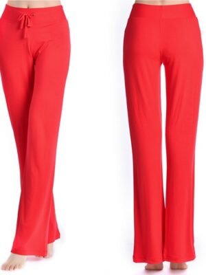Casual Loose Fit Flare Leg Drawstring Yoga Pants - Image 14