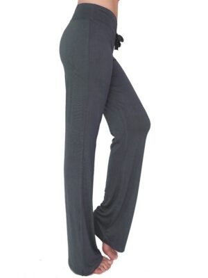 Casual Loose Fit Flare Leg Drawstring Yoga Pants - Image 16