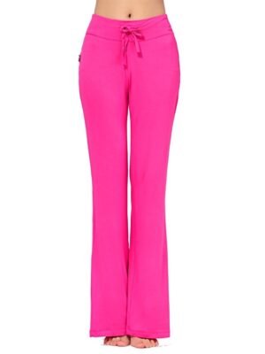 Casual Loose Fit Flare Leg Drawstring Yoga Pants - Image 7