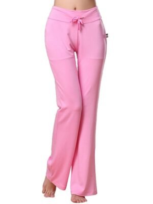 Casual Loose Fit Flare Leg Drawstring Yoga Pants - Image 8