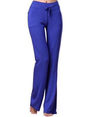 Casual Loose Fit Flare Leg Drawstring Yoga Pants - Image 9