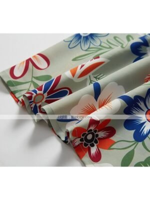 Casual Loose Floral Round Neck Sleeveless Knee Length Shift Dress - Image 5