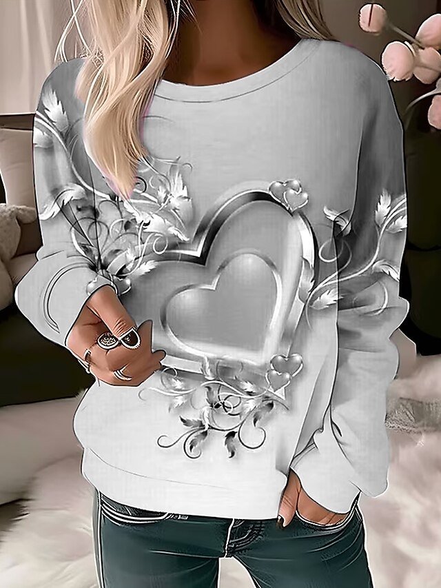 Casual Loose Graphic Round Neck Long Sleeve Sweatshirt - Image 6