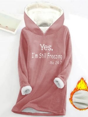 Casual Loose Letter Print Pullover Long Sleeve Hoodie - Image 10