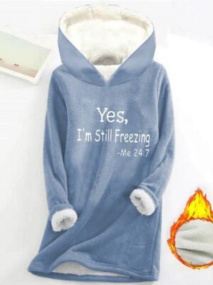 Casual Loose Letter Print Pullover Long Sleeve Hoodie - Image 5
