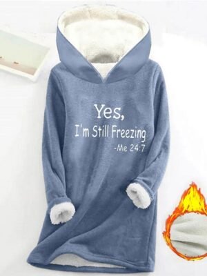 Casual Loose Letter Print Pullover Long Sleeve Hoodie - Image 6
