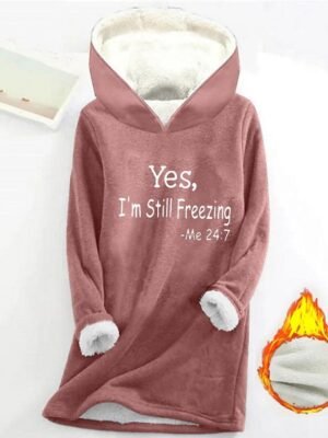 Casual Loose Letter Print Pullover Long Sleeve Hoodie - Image 7