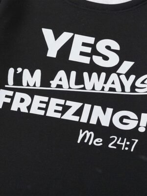 Casual Loose Letter Print Pullover Long Sleeve Hoodie - Image 8