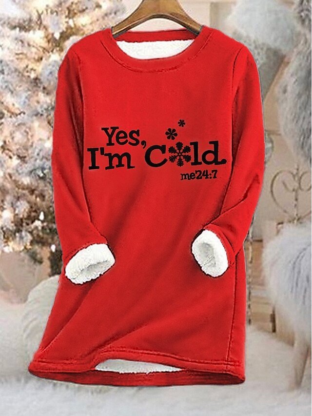 Casual Loose Letter Round Neck Long Sleeve Sweatshirt - Image 2
