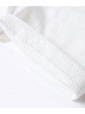 Casual Loose Paris Print Round Neck Short Sleeve T-Shirt - Image 4