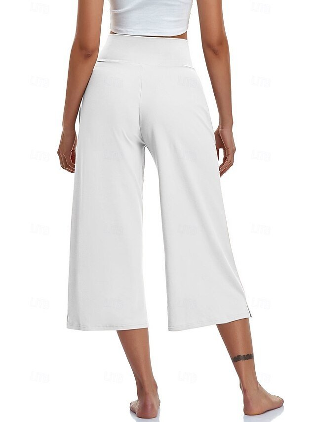 Casual Loose Plain Natural Calf-Length Capri Pants - Image 11