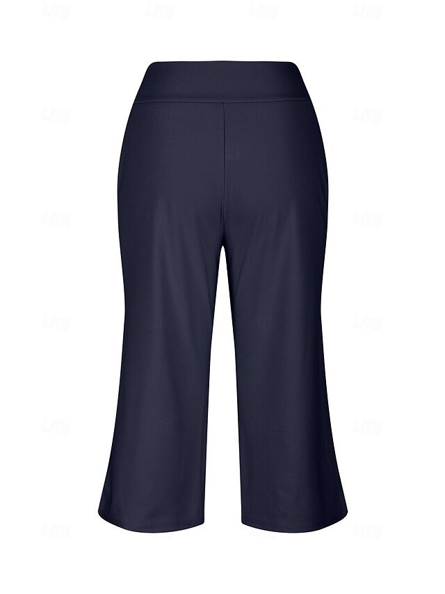 Casual Loose Plain Natural Calf-Length Capri Pants - Image 18