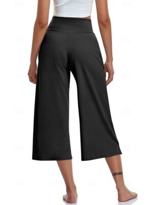 Casual Loose Plain Natural Calf-Length Capri Pants - Image 21