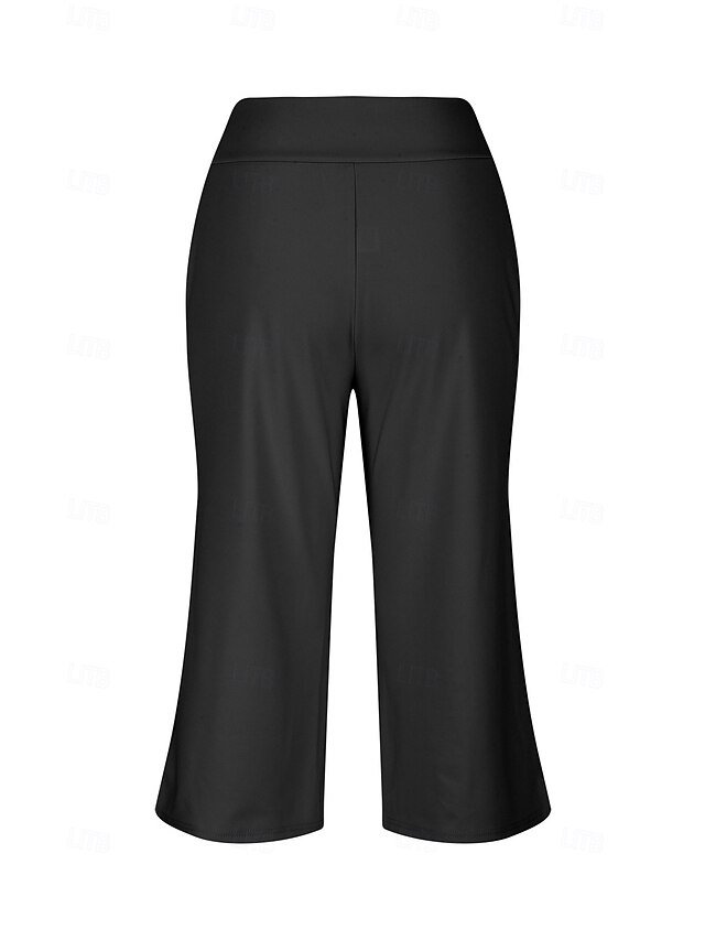 Casual Loose Plain Natural Calf-Length Capri Pants - Image 23