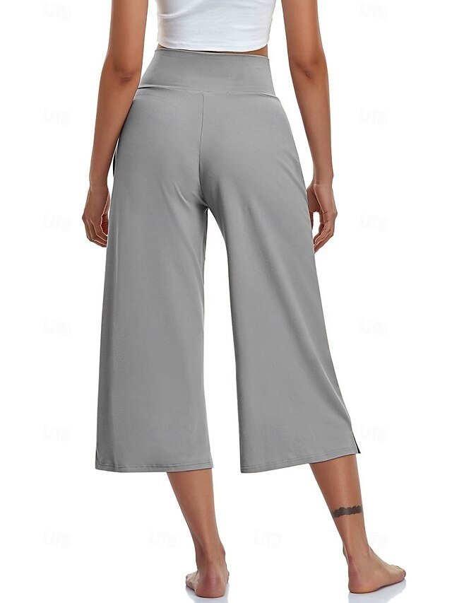 Casual Loose Plain Natural Calf-Length Capri Pants - Image 26