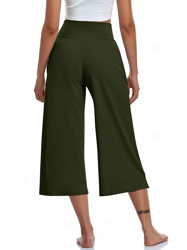 Casual Loose Plain Natural Calf-Length Capri Pants - Image 29