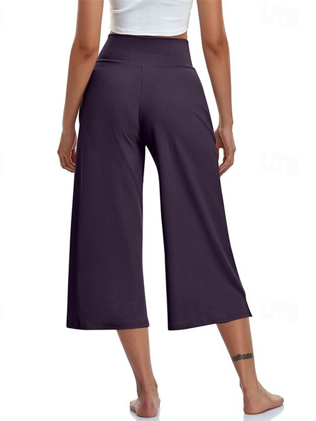 Casual Loose Plain Natural Calf-Length Capri Pants - Image 41